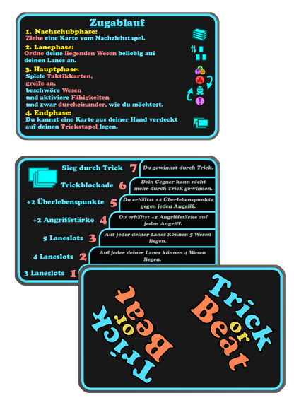 Nicht-Spielkarten zum Kartenspiel Trick or Beat